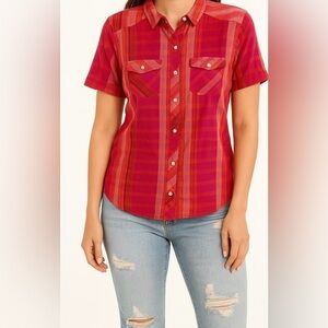 Patagonia Women’s Lightweight Organic Cotton Short‑Sleeve‎ Outdoor Casual Sz 6